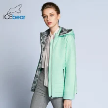 ICEbear 2018 new autumn women coat cotton fashion ladies jacket high quality autumn jacket detachable hat brand coat GWC18038D
