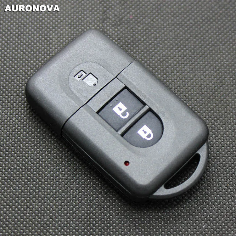Auronnova для Nissan Micra X Trail Qashqai Juke Duke Navara Smart Key 2 кнопки с невырезанным лезвием замена ключа автомобиля оболочки