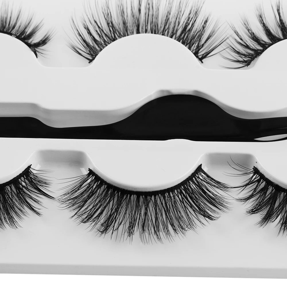 3 пары/компл. с 1 шт. Пинцет Wispies пушистые 5D одиночные/смешанные накладные ресницы