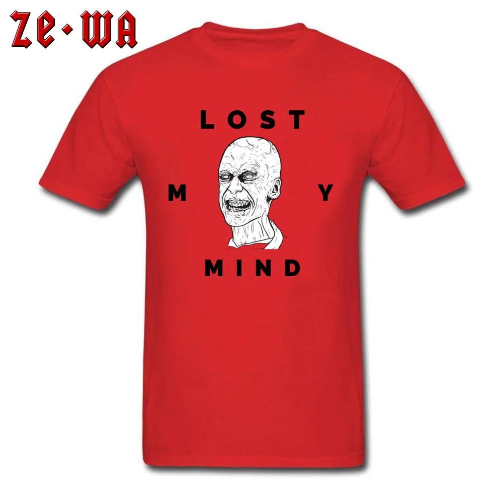 Lost My Mind 2 Casual Fall 100% Cotton Round Neck Male Tops Tees Design Tee-Shirts 2018 Discount Short Sleeve T Shirts Lost My Mind 2 red