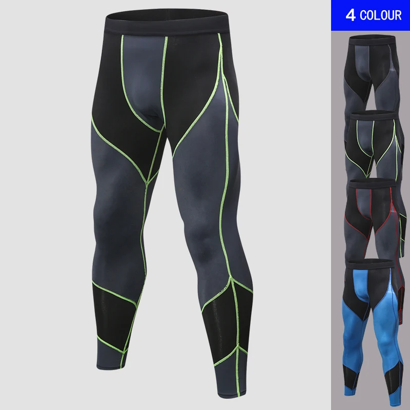 

2019 New training pants running tights men Quick Dry Sport Fitness Pants Leggings Compression jogging pants men Gym Clothing