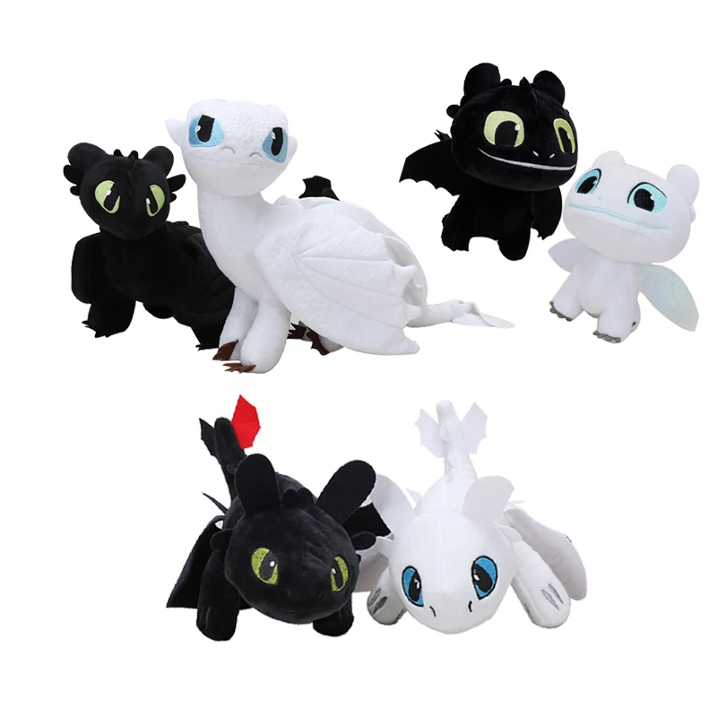 

15-55cm How To Train Your Dragon 3 Plush Toy Toothless Night Fury Stuffed Soft Cute Collectible Plush Toy For Gifts