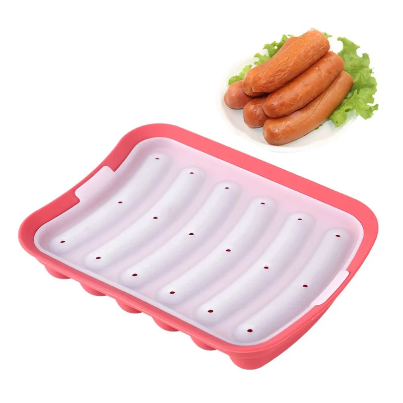 

WOTMULY Handmade DIY Sausage Making Silicone Mold Reusable Burger Hot Dog Maker Mould Refrigerated tool ST0028