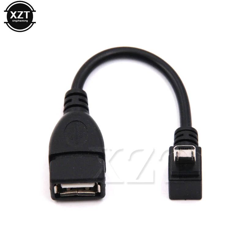 1 шт. вверх вниз прямой угол 90 градусов разъем Micro USB штекер к 2 0 гнездо OTG кабель