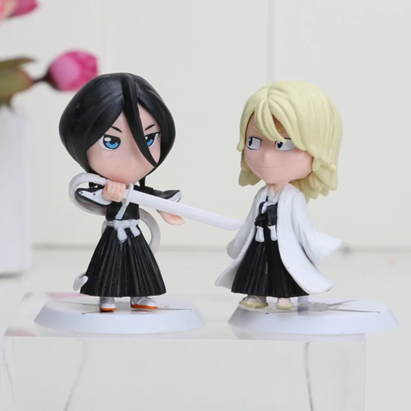 6pcs/set Bleach Ichigo Ulquiorra cifer Renji Ichimaru Gin Toushirou PVC Action Figures Toys