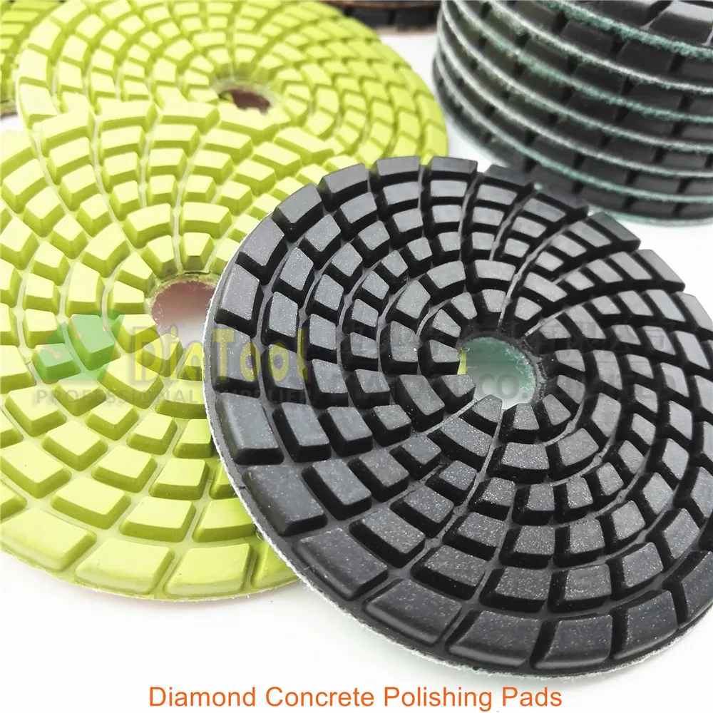 9pcs #100 4" Resin bond diamond concrete floor polishing pads, concrete floor renew reparing pads Diameter 100MM
