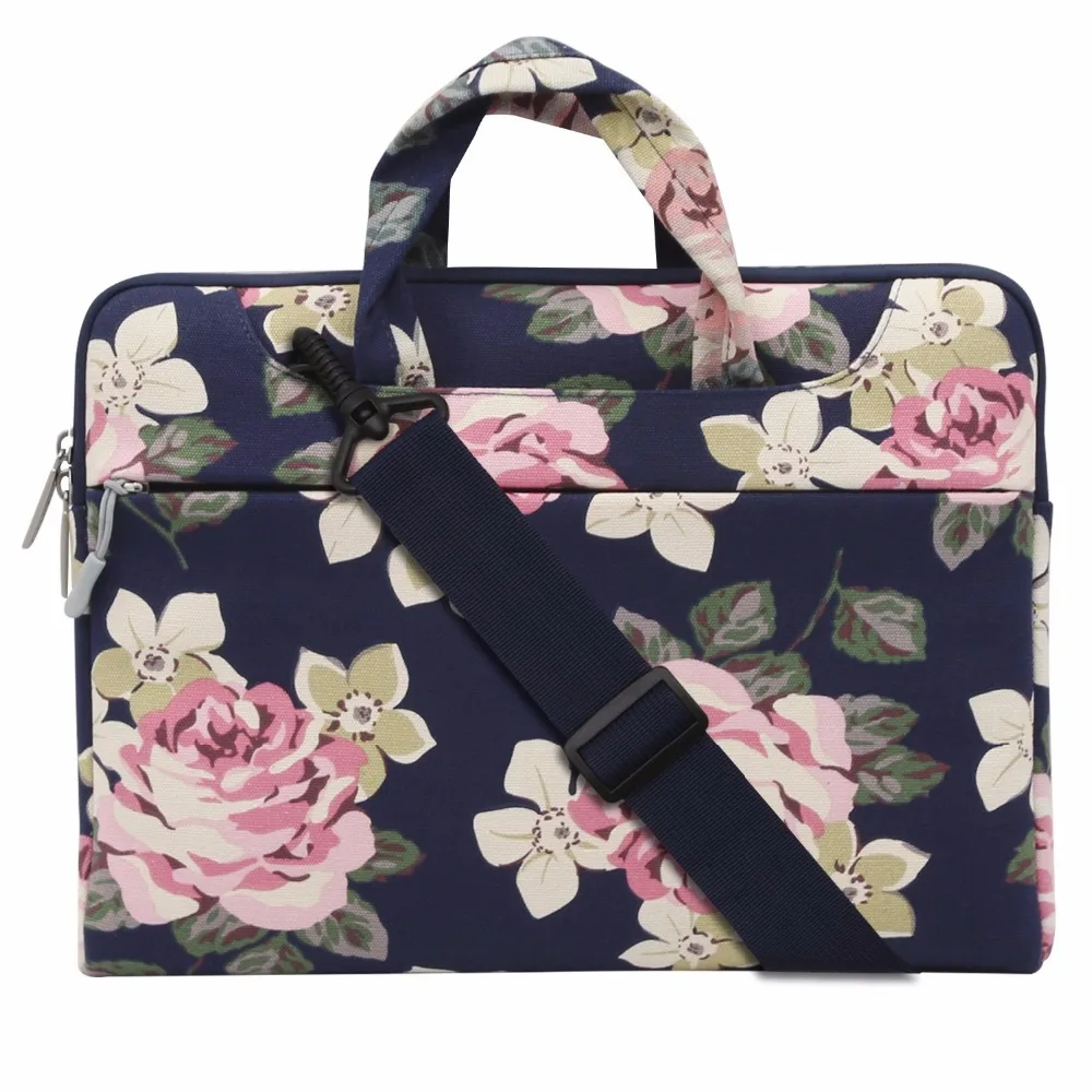 Mosiso Floral Rose Women Notebook Case bag for Macbook Air 13 HP DELL