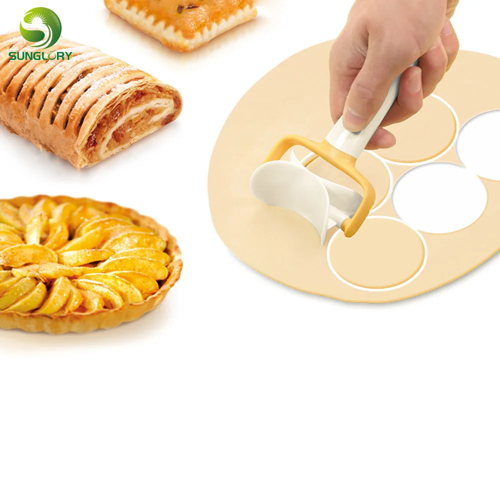 Pie Mold Plastic Icing Spatula Round Cookie Cutter Rolling Biscuit