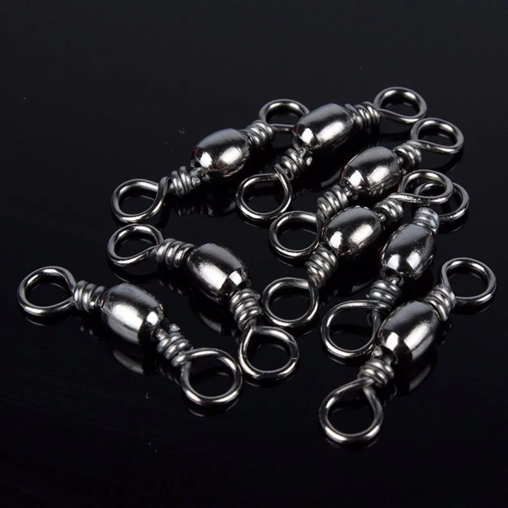 100pcs/lot Fishing Swivel Barrel Swivel Stainless Steel Sea Fishing