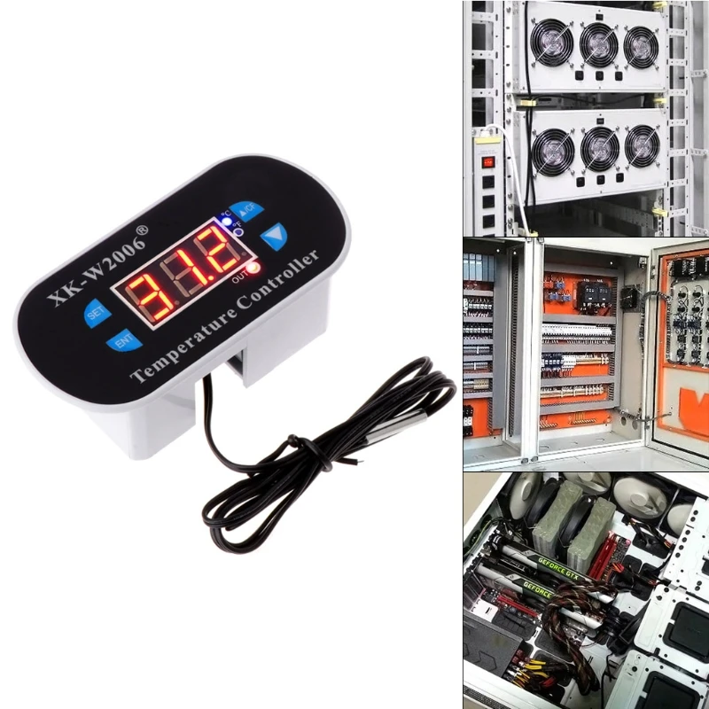 AC 110 V-220 V C/F цифровой термостат Температура контроллер сигнализации Сенсор W1308