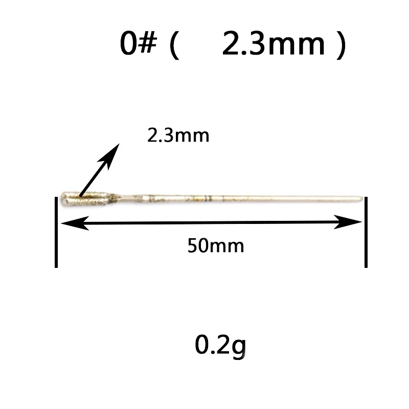 10 шт. 1,0/1,2/1,4/1,7/1,8/2,0/2,3 мм Алмазный Набор сверло отверстие сверла иглы Темный нефрит камень ювелирные изделия Керамика Стекло Мощность инструменты