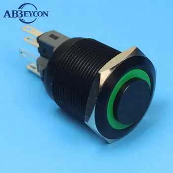 

2511F 25mm lighted vandal proof Push Button Switch 12v ring LED illuminated switch IP67 Metal Push Button Switch