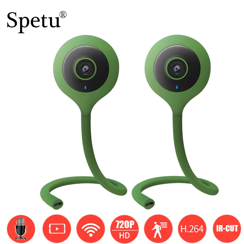 

Spetu HD 720P WiFi Baby Monitor IP Mini Camera With Temperature Humidity Sensor Home Security Night Vision Surveillance Cameras