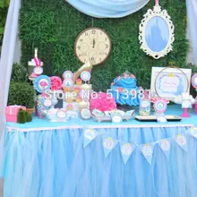 100*50 см, Тюлевая юбка для стола, полиэстер, для свадебного украшения, для детского душа, вечерние юбки для свадебного стола, домашний текстиль