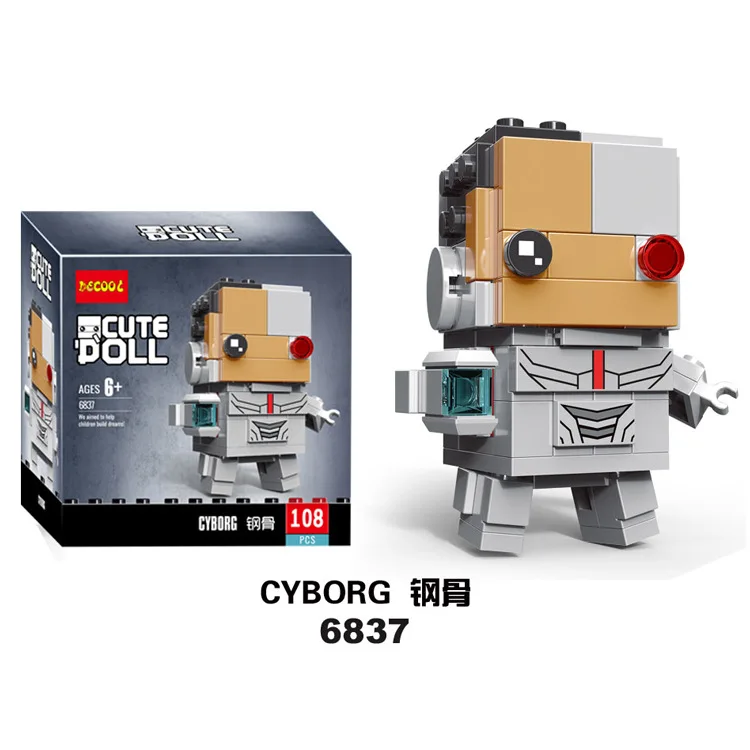 Brickheadz мини супер герой фигурки Микки DC Justice Marvel brick Heads Железный человек паук Строительные блоки детские игрушки