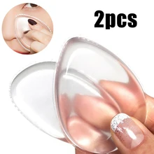 2 шт. аксессуары для макияжа Прозрачная силиконовая губка пудра пуховка Тональная основа инструмент для макияжа