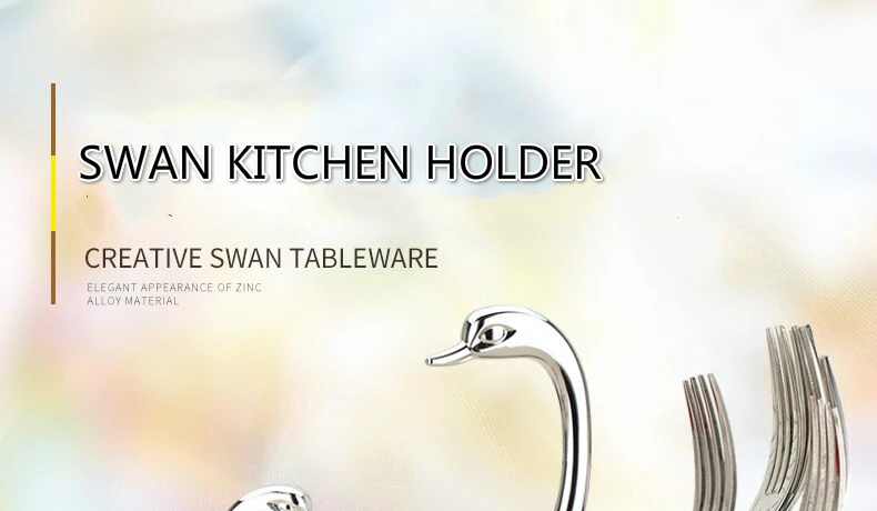 Лебедь из нержавеющей стали стеллаж для хранения столовых приборов Бытовая Кухня столовая ложка кухонная стойка для хранения