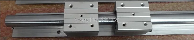 low price for China linear round guide rail guideway SBR12 rail 1000mm take with 2 block slide bearings