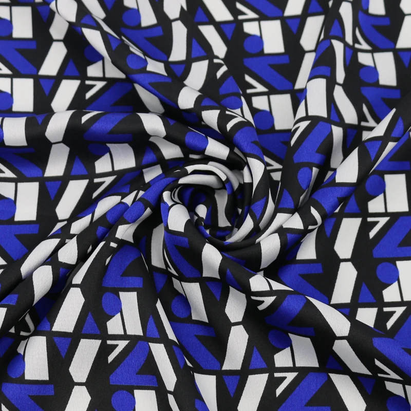 Мягкое платье шарф материал швейная ткань Атлас Шармез геометрический