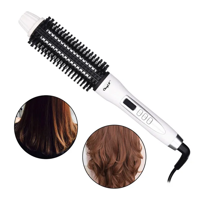 2 In 1 Multifunctional ไฟฟ้าผม Straightener Comb ผม Curler Anti - scald Flat Irons Straightening แปรง & Curling เครื่องมือ
