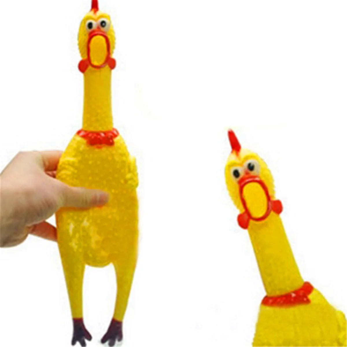 New Arrival 2015 Child 17CM Yellow Screaming Rubber Chicken Baby Toy Squeak Squeaker Chew Gift New Arrival 2015 Child 17CM Yellow Screaming Rubber Chicken Baby Toy Squeak Squeaker Chew Gift