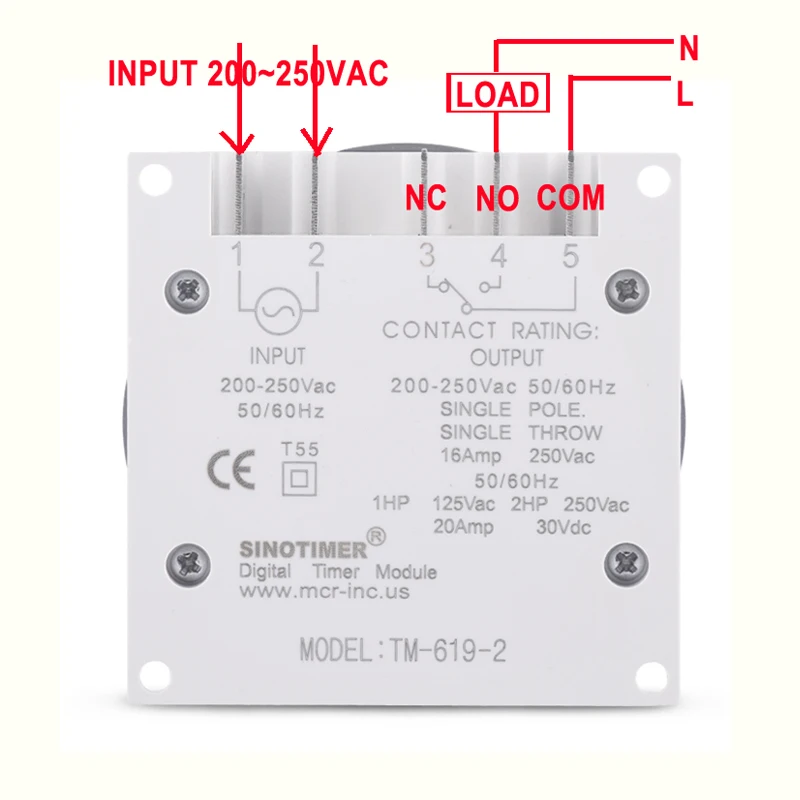 1NO+ 1NC вольт свободный выход 16A реле времени 220V 230V 240V 7 дней программируемый цифровой таймер