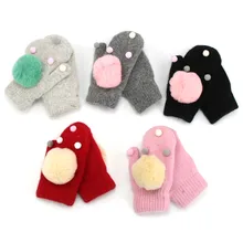 Новинка; Лидер продаж; детские перчатки с милыми героями мультфильмов; теплые зимние перчатки для маленьких девочек и мальчиков; детские перчатки ручной работы;@ 10