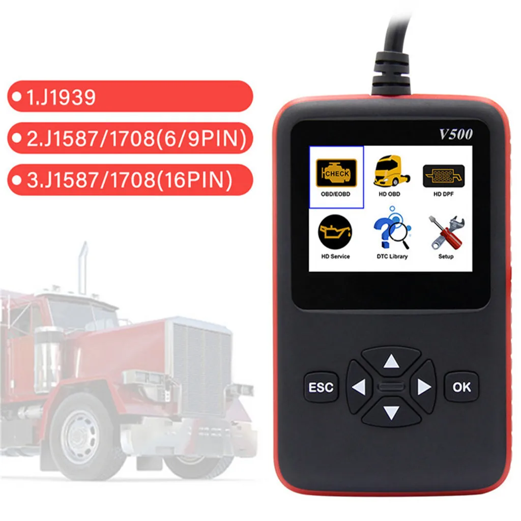 Сверхмощный грузовик сканирующий инструмент + OBD2 автомобильный сканер DPF/сброс