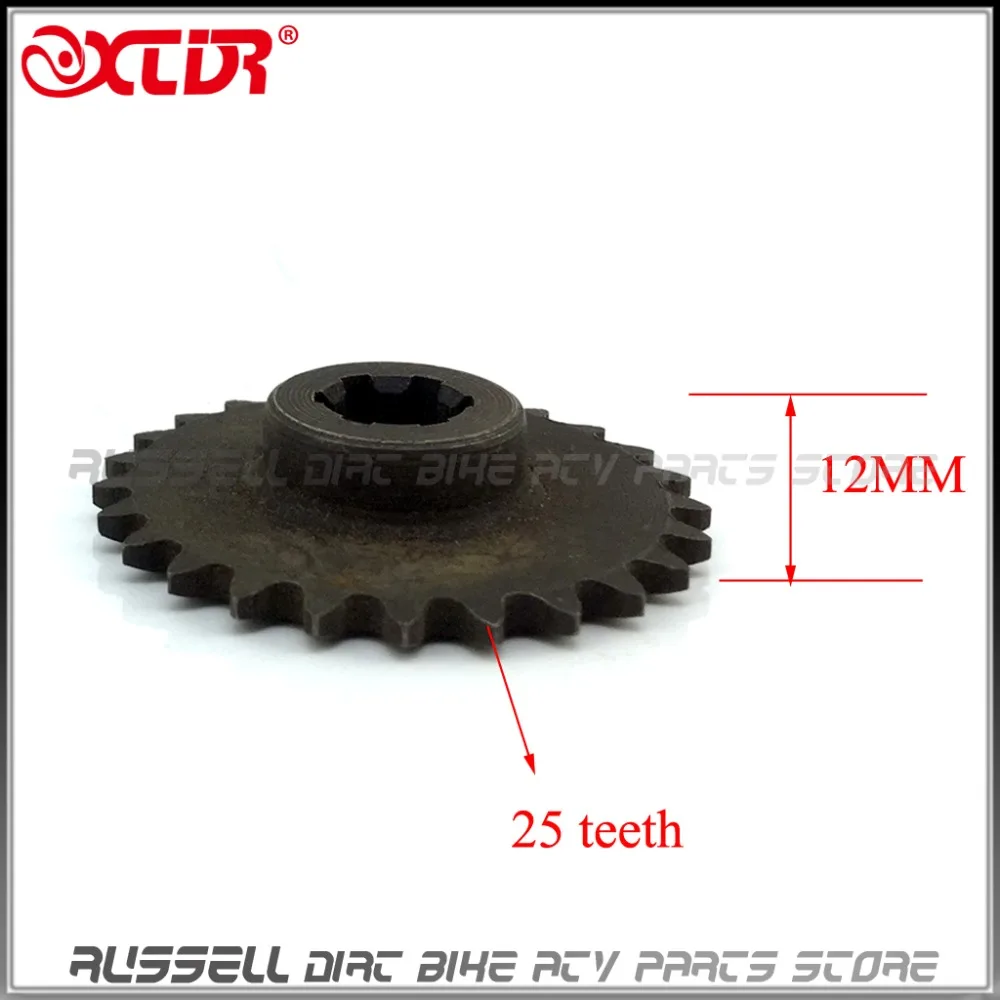 

49CC ENGINE 25T Drive Gear Sprocket FOR 25H Chain 2 Stroke Engine Gear Box Transmission Pocket bike Petrol Scooter