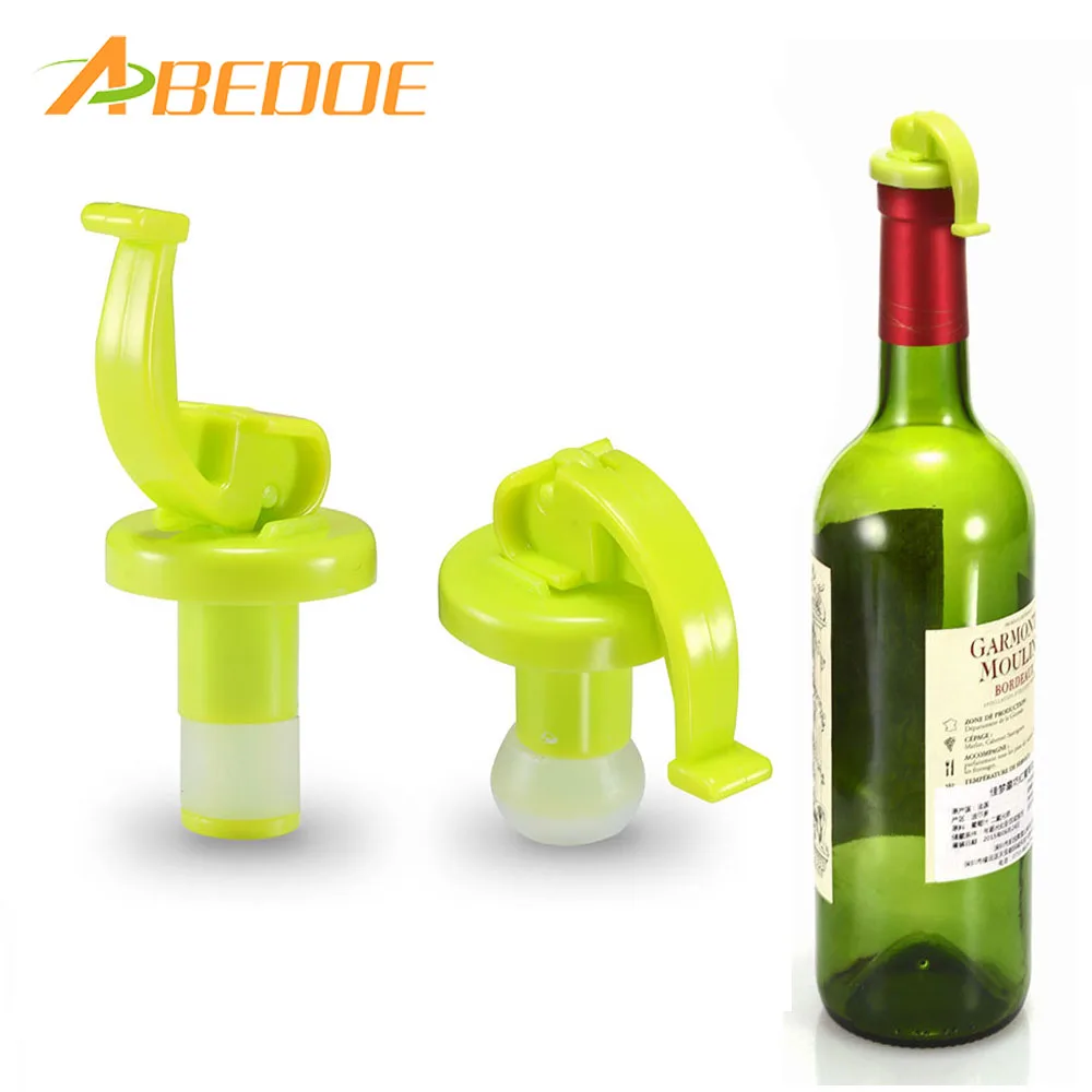 ABEDOE 2 pcs Practical Wine Bottle Stopper Reusable Vacuum Sealed