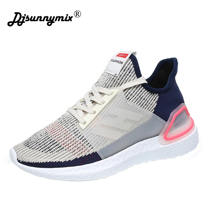 

2019 New Women Casual Shoes Fashion Breathable Lightweight Walking Mesh Lace Up Flat Shoes Sneakers Women