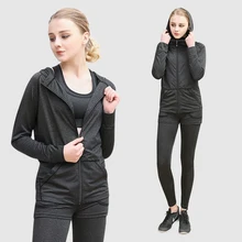 Набор йога Для женщин Фитнес черный спортивный бюстгальтер+ брюки+ футболка+ толстовки+ шорты 5 шт. спортивная одежда дышащие кроссовки спортивный костюм