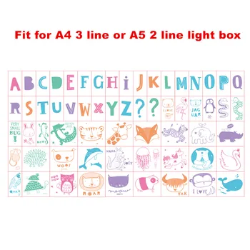 

Cinema Letters for The A4 A5 Light Box Black Colorful Letters & Signs Blue Whale Kangaroo Flamingo Animal Cards Home Decor