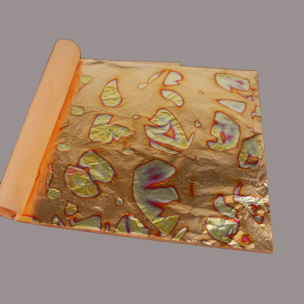 

25pcs per booklet 14x14 cm Popular in Europe and America, Colorful Gold Leaf, 3 Colors Option Gilding Decorative Materials
