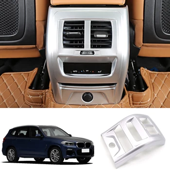 

ABS Matte/ Carbon Fiber Color Interior Armrest Rear Air Outlet Diffuser Vent Trim 1pcs For BMW X3 G01 2018
