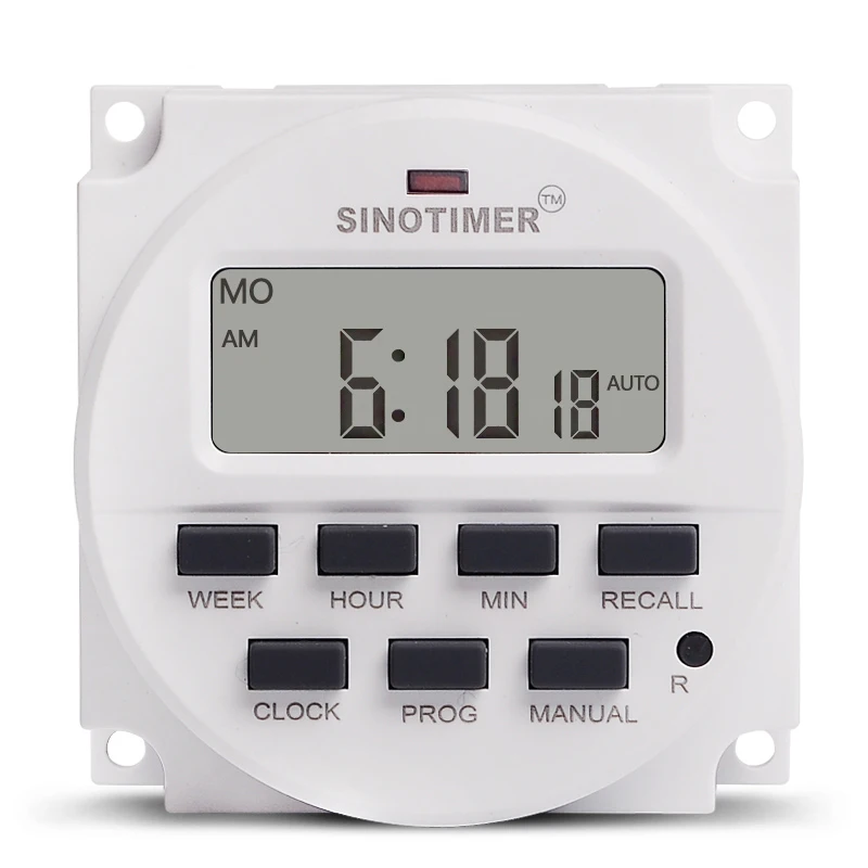 

1.6 Inch Digital LCD Screen Switch 12-220V Weekly Hour Minute Control Timer With Countdown Function 7 Days Programmable Timers