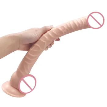 40*4CM Super Long and Huge Dildos Horse Dildo Striated With Strong Suction Cup Flexible Dick Cock Female Masturbator For women. 4