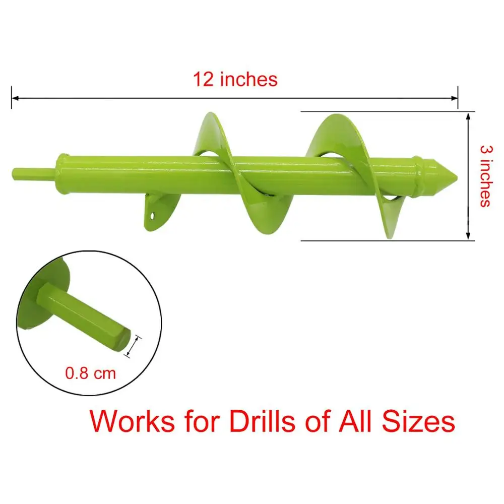 2019  New Model Diameter 80mm,30CM Long  Flower Bulb Drill Planter, Garden Drill , Auger Drill  bits for Electric drill use