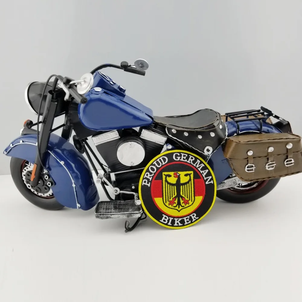 Proud German the emblem of Germany Biker Embroidered Iron On Front Biker Patch Free Shipping Customized DIY Design for Clothes (3)
