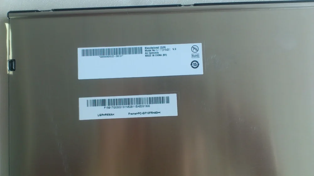 В ЖК-дисплей G173HW01 V0 G173HW01 V.0 и на