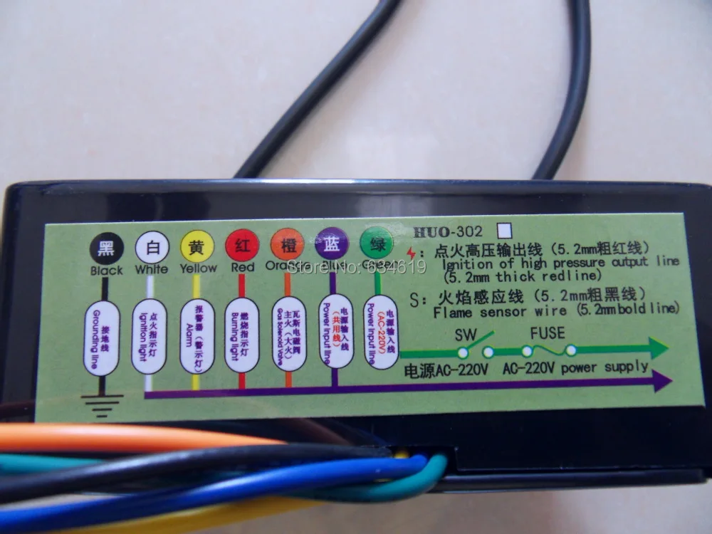 Taiwai технология высокий вольт Выход газовый трансформатор зажигания Электронный Импульсный воспламенитель контроллер с соленоидным клапаном управления