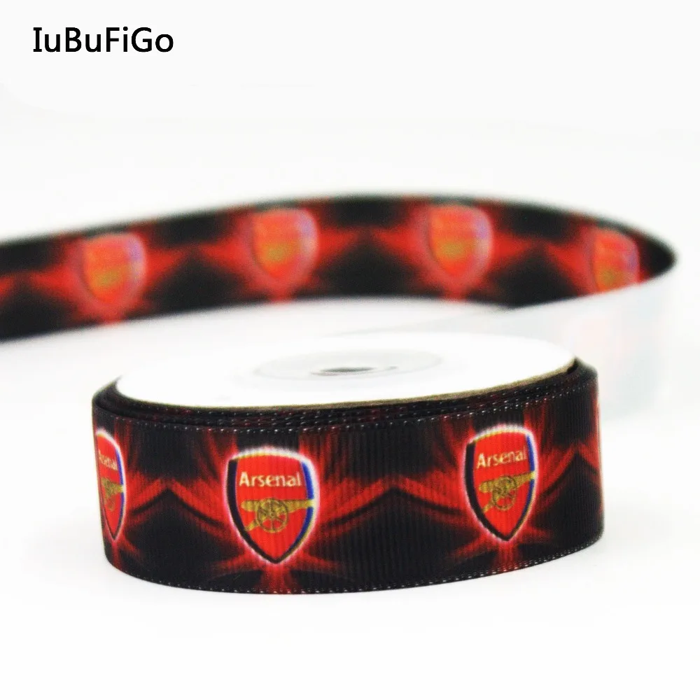 

[IuBuFiGo] 10 yards /lot 7/8" 22mm Team Club Grosgrain printed ribbon Sport Football ribbons Hair bow DIY ribbon OEM X10Y64