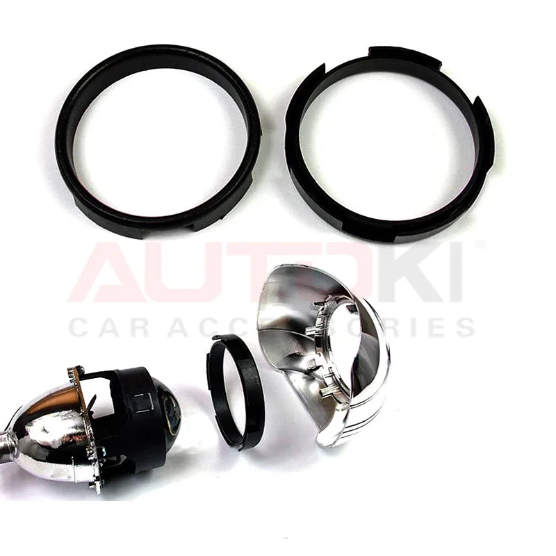 

2pcs Projector Lens Adapter Ring Automobile Lamp High Quality Parking Car Stying DIY Headlight 2.5 inch to 3.0 inch Black Colour