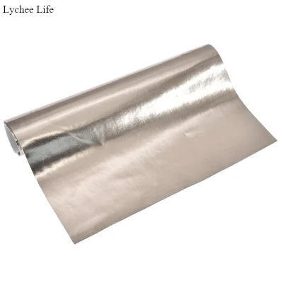 Silver Lychee простую жизнь искусственный ПВХ кожи ручной работы; Прошитые мужские A4 Ткань DIY Одежда ручной работы украшение для Для женщин - Цвет: Silver