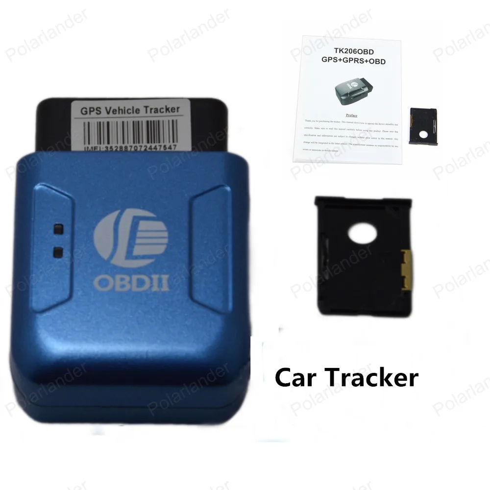 Hot Sale GPS306A TK206 OBD 2 Real Time GSM Quad Band Anti theft Vibration Alarm