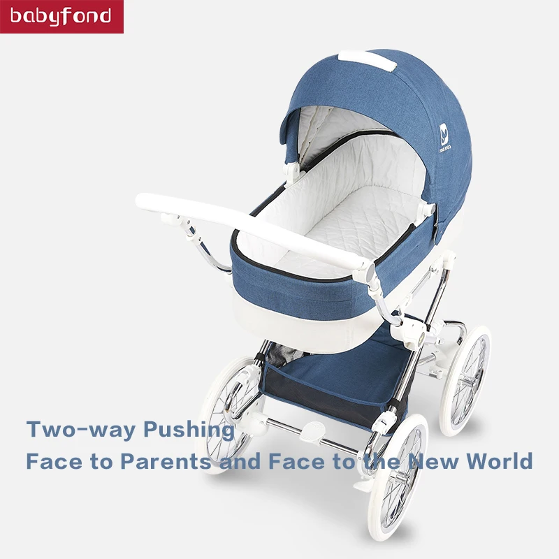 Babyfond 2 в 1 большая детская коляска, двухходовая, высокая, Ландшафтная, тройная, ударная, детская, четырехколесная, тележка