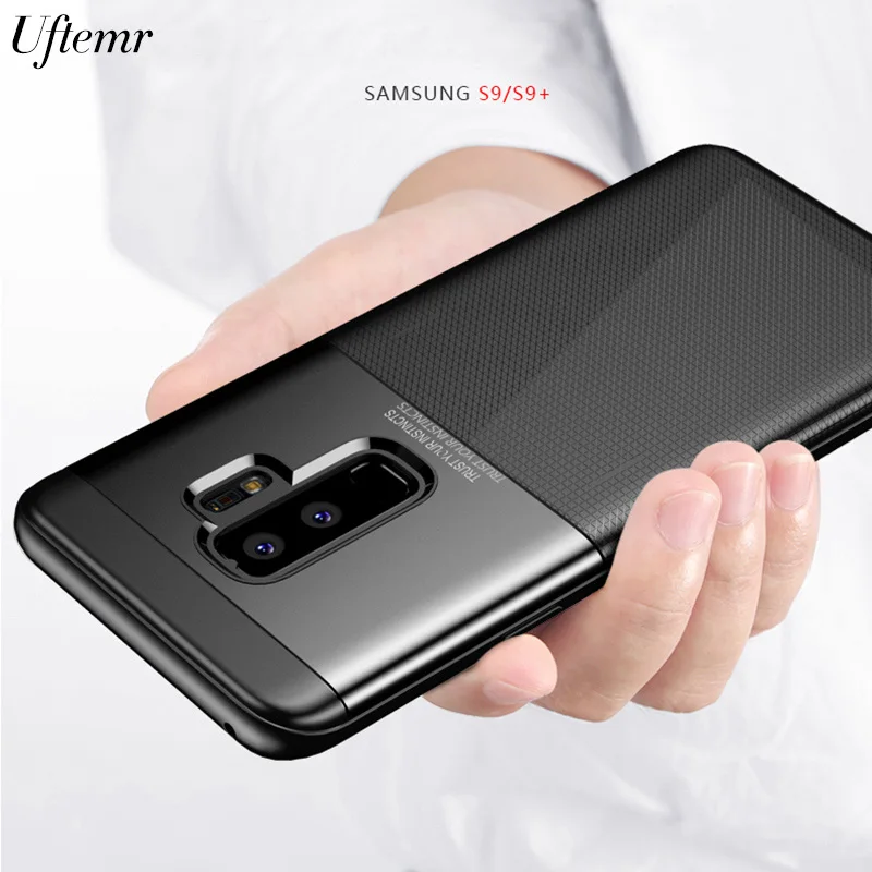 

Uftemr Phone Case for Samsung Galaxy S9 Plus Cover High Quality Soft TPU + PC Shockproof Back Cover for Samsung S9 S9 Plus S9+
