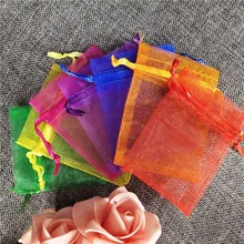 50 шт мешков из органзы, Подарочный мешок, мешочки для упаковки ювелирных изделий, можно заказать свадебные сувениры и подарки 7X9 9X12 10X15 13X18cm 5z