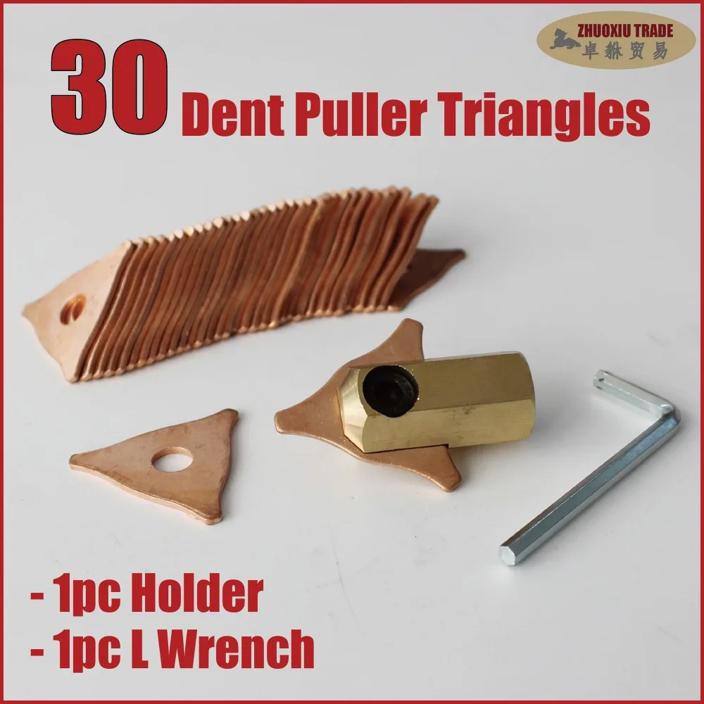 

Car Spotter Consumables - 30pc Panel Pull Triangle, 1pc holder and 1pc L Wrench PP-32J