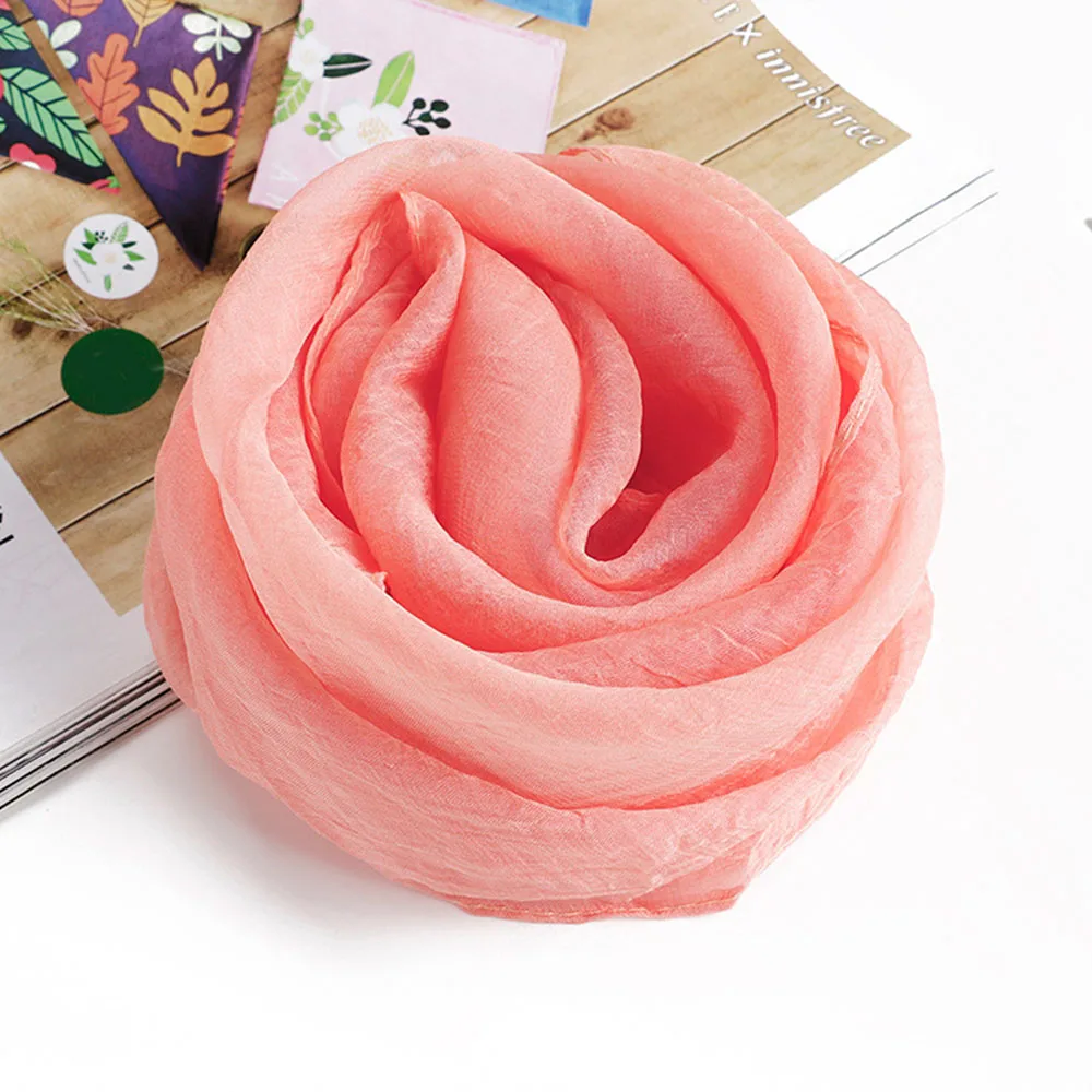 orange pink Однотонный женский шарф, искусственный шелк, квадратный шейный платок, шарфы для мужчин, бандана, хип-хоп платок, кольца для женщин, Bufanda Mujer, для мальчиков и девочек, подарок - Цвет: orange pink